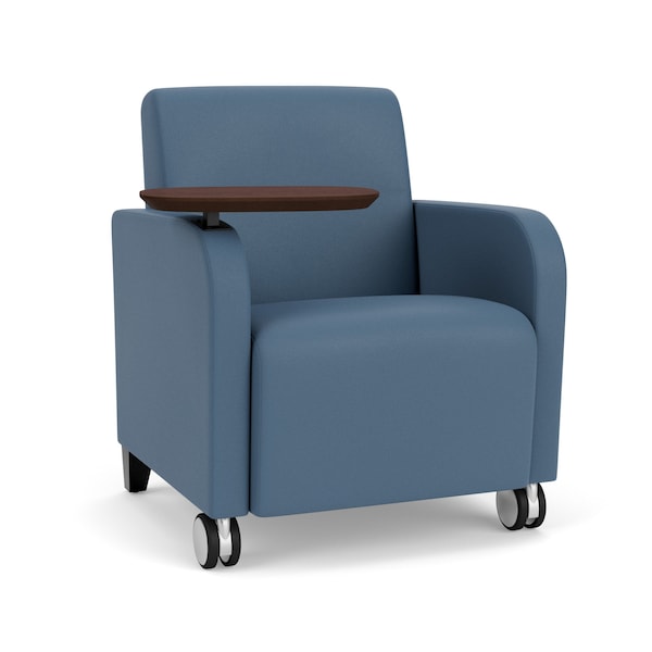 Lesro Siena Lounge Reception Guest Chair W/ Swivel Tablet, 27 in W 29.5 in L 32.5 in H SN1101 - main